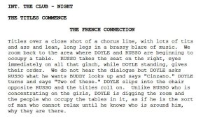 French Connection Script